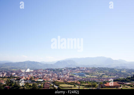 Panorama of Oviedo, Asturias capital. Spain Stock Photo