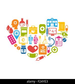 Colorful Medical Icons Stock Vector