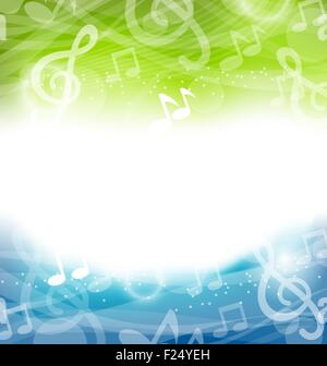 Background with Musical Elements Stock Vector