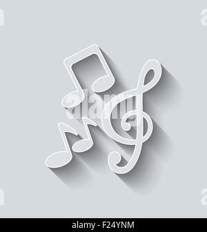 stylish treble clef sign on dark musical background design vector Stock ...