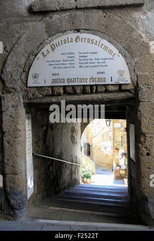 La Piccola Gerusalemme (Little Jerusalem) Jewish community, Pitigliano, Tuscany, Italy Stock Photo