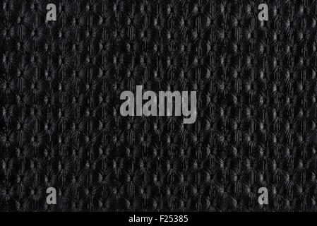 Natural qualitative black leather texture. Close up. Stock Photo