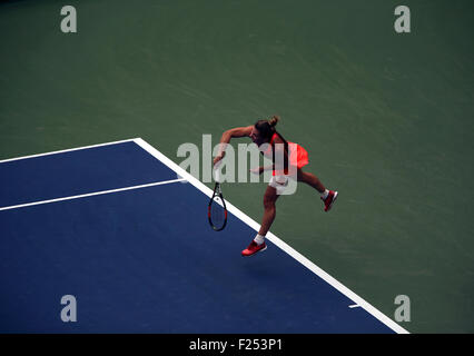 Flushing Meadows, New York, USA. 11th Sep, 2015. Simona Halep of Romania during her semifinal match against Flavia Penetta of Italy at the U.S. Open in Flushing Meadows, New York on September 11th, 2015.  Penetta won the match 6-1, 6-3. Credit:  Adam Stoltman/Alamy Live News Stock Photo