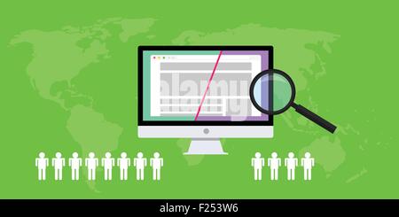 ab testing Stock Vector