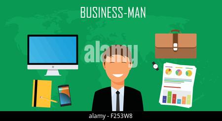 businessman things and stuff Stock Vector