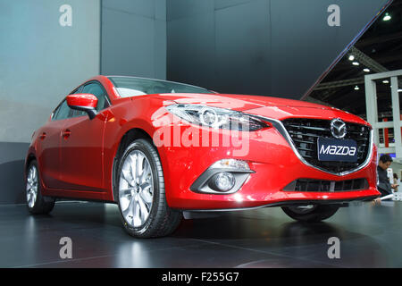 BANGKOK - MARCH 30: Mazda 3 car on display at The 35th Bangkok International Motor Show 2014 in Bangkok, Thailand. Stock Photo