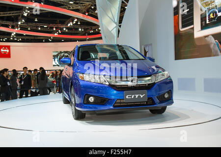 BANGKOK - MARCH 30 : Honda City car on display at The 35th Bangkok International Motor Show  2014 in Bangkok, Thailand Stock Photo