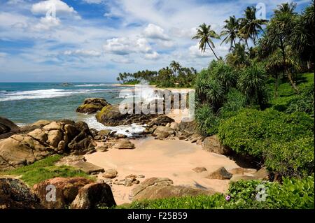 Sri Lanka, Southern Province, Galle, the Jetwing Lighthouse Hotel beach Stock Photo