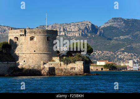 France, Var, the Rade (Roadstead) of Toulon, La Seyne-sur-Mer, Fort Balaguier Stock Photo