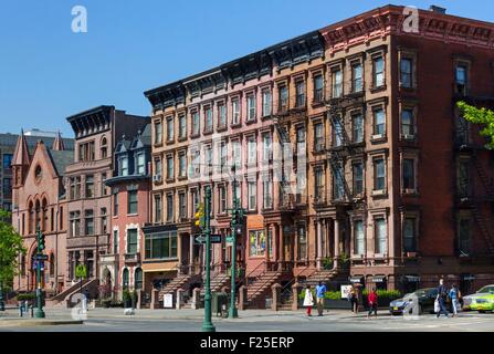 United States, New York, Manhattan, Harlem, Malcolm X Boulevard, Lenox Avenue Stock Photo