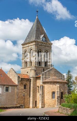 France, Saone et Loire, Varenne l'Arconce, Saint Pierre aux Liens church, Brionnais Stock Photo