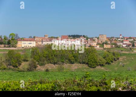 France, Saone et Loire, Semur en Brionnais, romanesque church, Brionnais Stock Photo