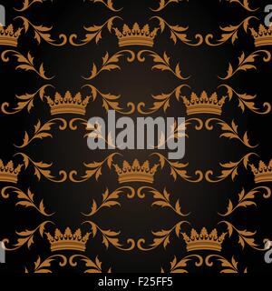 Seamless pattern with crowns. Stock Vector