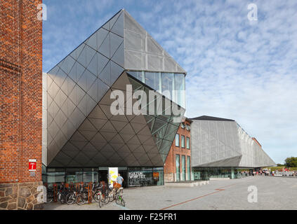 The Culture Yard, Kulturværftet,  in the area and buildings of the old shipyard  in Elsinore Harbour, Helsingør, Denmark  Architect AART architects. Stock Photo