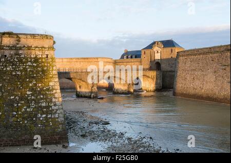 France, Morbihan, Port Louis, entry of the citadel Stock Photo