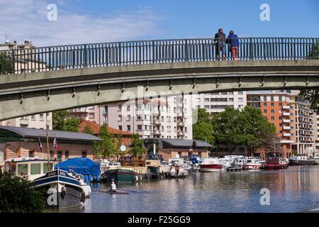 France, Haute Garonne, Toulouse, Port Saint Sauveur, the Canal du Midi listed as World Heritage by UNESCO Stock Photo