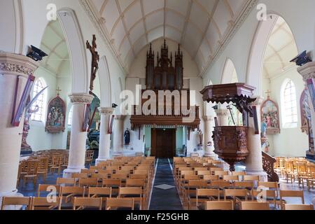 France, Nord, Terdeghem, Saint Martin church Stock Photo