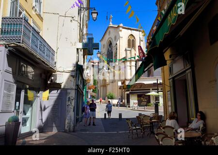 France, Var, Draguignan, St. Michael's Church in Old Town, rue Cisson Stock Photo