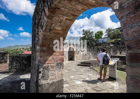 France, Martinique, Saint Pierre, ruins of the old theatre caused by the eruption of Mount Pelee in 1902 Stock Photo