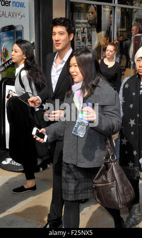 Wang Leehom is a multi-million album-selling Taiwanese-American pop star Visited the Oxford Union in Oxford Today 21st April 201 Stock Photo