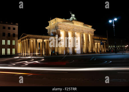 Brandenburger Tor, Platz des 18. Maerz, Berlin-Mitte. Stock Photo