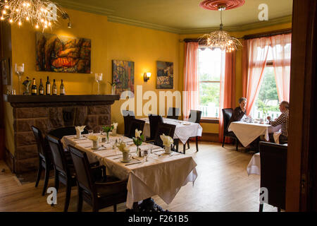 Open to the public, the Tait House restaurant is often cited as the best dining room in Shediac, New Brunswick, Canada. Stock Photo