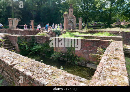 CHISLEHURST, KENT, UK, 12 Sept 2015. The annual open weekend of Scadbury Manor, by Orpington & District Archaeological Society, is held this year on 12-13 September. The remains of the mediaeval moated manor house are located between Chislehurst and Sidcup and visitors are able to follow a guided tour around the site with archaeologists on hand to answer questions. Credit:  Urbanimages/Alamy Live News Stock Photo