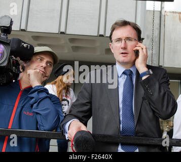 London, UK. 12th Sep, 2015. leaving the Labour Leadership Election Result  at the QEII Centre Westminster. London Uk 12th  September  2015 Credit:  Prixpics/Alamy Live News Stock Photo