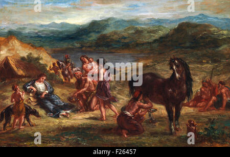 Eugène Delacroix - Ovid among the Scythian Stock Photo