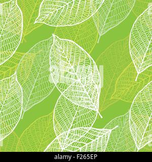 Seamless ornamental pattern with leaves Stock Vector