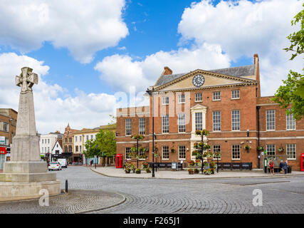 The historic 18thC Market House (now a Wildwood restaurant), in the town centre, Taunton, Somerset, England, UK Stock Photo