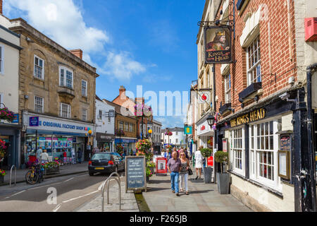 The High Street, Wells, Somerset, England, UK Stock Photo