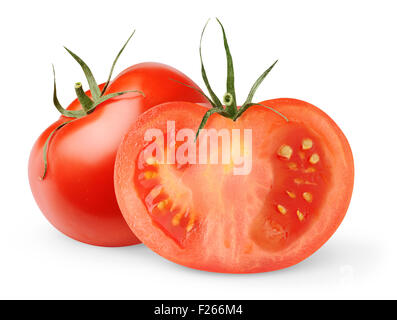 Tomatoes isolated on white Stock Photo