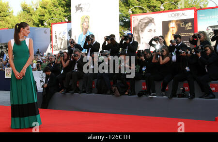 Venice, Italy . 12th Sep, 2015. Elisa Sednaoui, the patroness of the of the 72nd Venice Film Festival on 12 September, 2015 in Venice Credit:  Andrea Spinelli/Alamy Live News Stock Photo