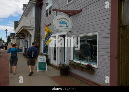 Buildings along Water Street in St. Andrews-by-the-Sea, one of Canada's oldest and best preserved 18th/19th century towns. Stock Photo