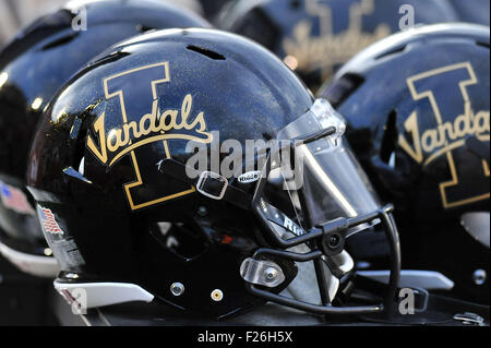 Los Angeles, CA, USA. 12th Sep, 2015. Idaho Vandals Football Helmet during the NCAA Football game between the Idaho Vandals and the USC Trojans at the Coliseum in Los Angeles, California.Louis Lopez/CSM/Alamy Live News Stock Photo