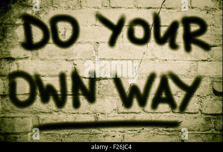 Do Your Own Way Concept Stock Photo