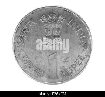 Indian rupee coin isolated on white background Stock Photo - Alamy