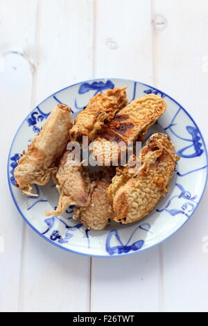 Fried bananas coated in batter Stock Photo