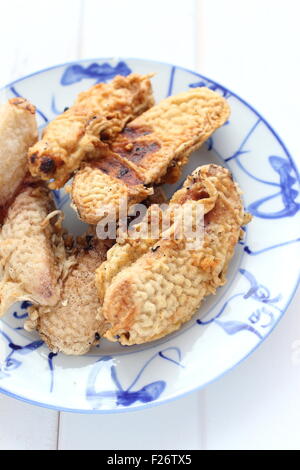 Fried bananas coated in batter Stock Photo