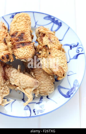 Fried bananas coated in batter Stock Photo