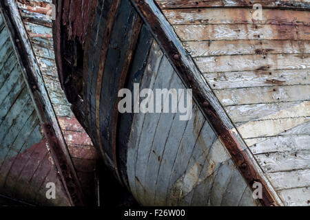 Old fishing boats, Salen, Isle of Mull, Scotland, UK Stock Photo