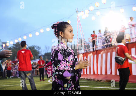 SHAH ALAM, MALAYSIA - SEPTEMBER 5: Bon-Odori Festival in Shah Alah,  on September 5, 2015. Participants in 'Bon Odori' festival, Stock Photo