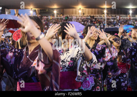 SHAH ALAM, MALAYSIA - SEPTEMBER 5: Bon-Odori Festival in Shah Alah,  on September 5, 2015. Participants in 'Bon Odori' festival, Stock Photo