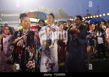 SHAH ALAM, MALAYSIA - SEPTEMBER 5: Bon-Odori Festival in Shah Alah,  on September 5, 2015. Participants in 'Bon Odori' festival, Stock Photo