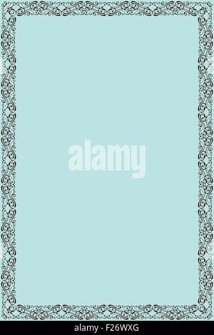 Gothic frame is isolated on blue Stock Vector