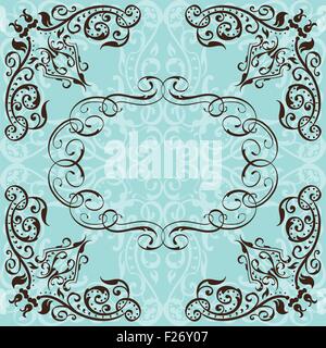 Baroque floral page is isolated on white Stock Vector Image & Art - Alamy