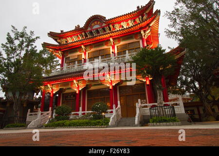 scenic of Bao An Taiwanese temple at night Stock Photo