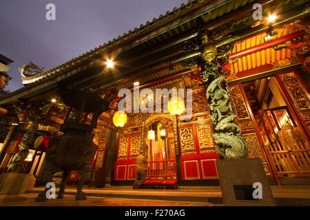 scenic of Bao An Taiwanese temple at night Stock Photo