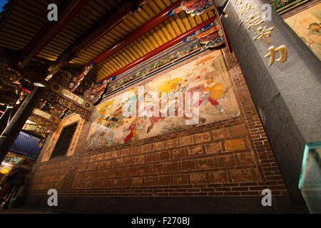 scenic of Bao An Taiwanese temple at night Stock Photo